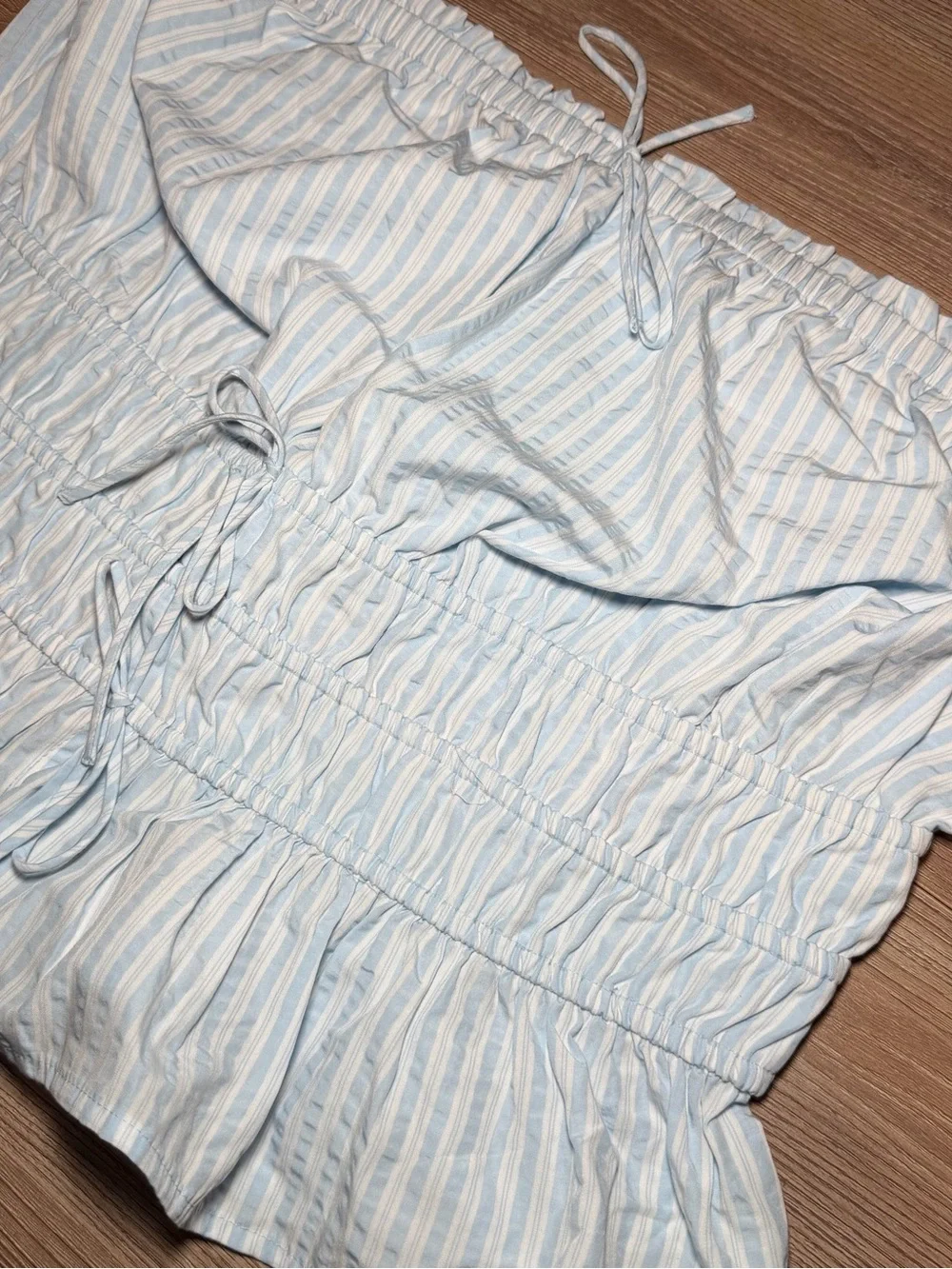 wild fable Light Blue and White Striped tube top